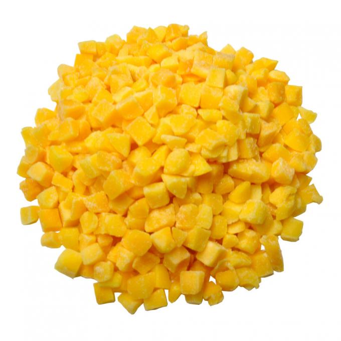 आईक्यूएफ ऑर्गेनिक पीला आड़ू के टुकड़े थोक में पैक किए गए जमे हुए फल पानी का गूदा संपूर्ण क्यूब्स और आधे मीठे स्वाद संरक्षित 3