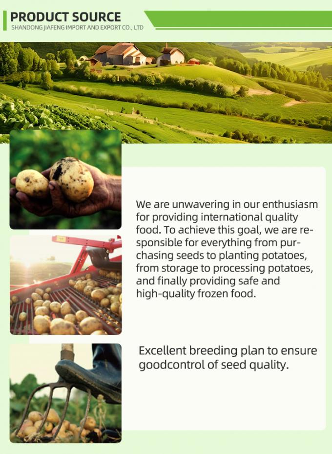 स्वचालित फ्रोजन फ्रेंच फ्राइज़ फ्रोजन फ्रेंच फ्राइज़ ऑर्गेनिक IQF फ्रेंच आलू फ्राइज़ थोक पैकेजिंग 10 किलो ताज़ा सामग्री 1