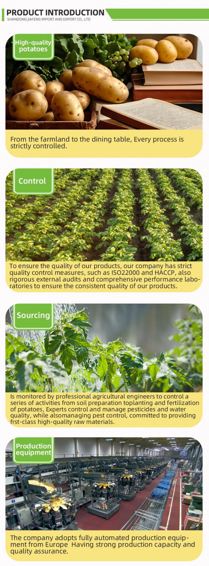 स्वचालित फ्रोजन फ्रेंच फ्राइज़ फ्रोजन फ्रेंच फ्राइज़ ऑर्गेनिक IQF फ्रेंच आलू फ्राइज़ थोक पैकेजिंग 10 किलो ताज़ा सामग्री 2