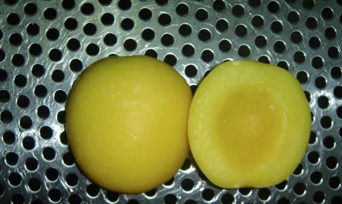 IQF जैविक पीला आड़ू आधा जमे हुए फल मीठा स्वाद थोक पैक किया हुआ संरक्षित पानी का दाल पूरे क्यूब्स पासा आधा उपलब्ध 3