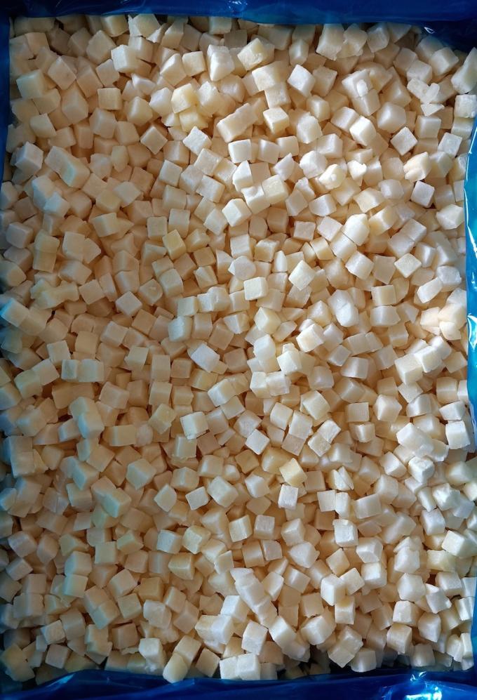 प्रमाणित गुणवत्ता IQF फ्रोजन आलू के पासे फ्रोजन सब्जियों के पेशेवर निर्माता 4